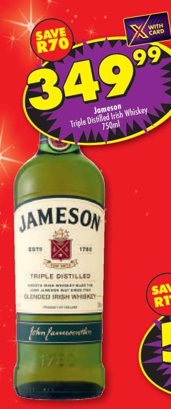Jameson Triple Distilled Irish Whiskey 750ml