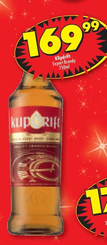 KLIPDRIFT EXPORT BRANDY 750ml