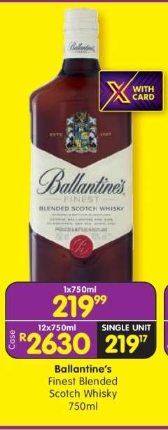 Ballantine's Finest Blended Scotch Whisky 750ml