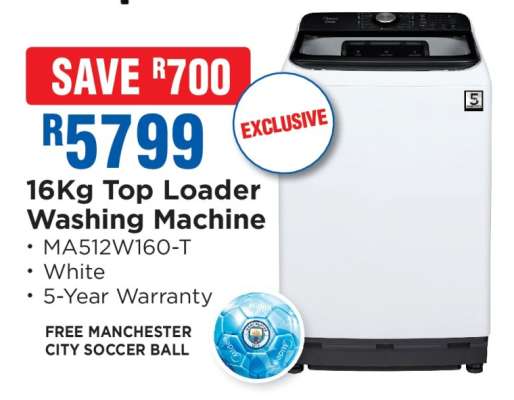 16kg Top Loader Washing Machine