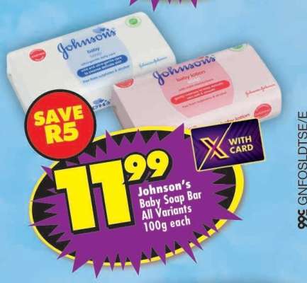 Johnson's Baby Soap Bar All Variants 100g each