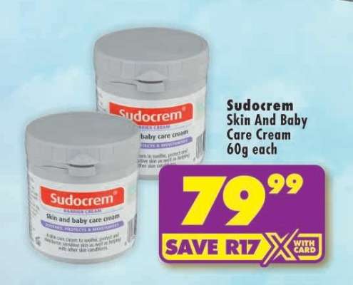 Sudocrem Skin And Baby Care Cream 60g each