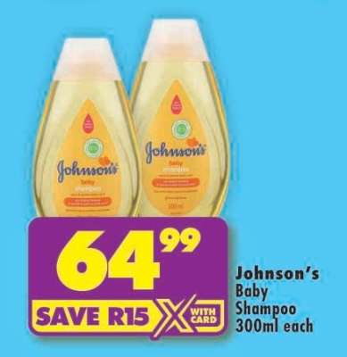 Johnson's Baby Shampoo 300ml each