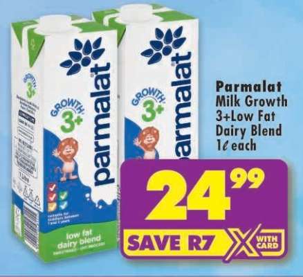 Parmalat Milk Growth 3+Low Fat Dairy Blend