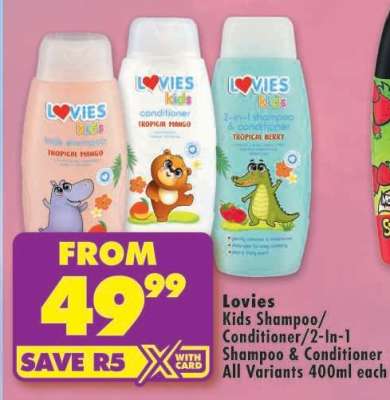 Lovies Kids Shampoo/Conditioner/2-In-1 Shampoo & Conditioner