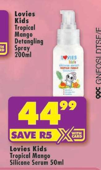 Lovies Kids Tropical Mango Silicone Serum 50ml