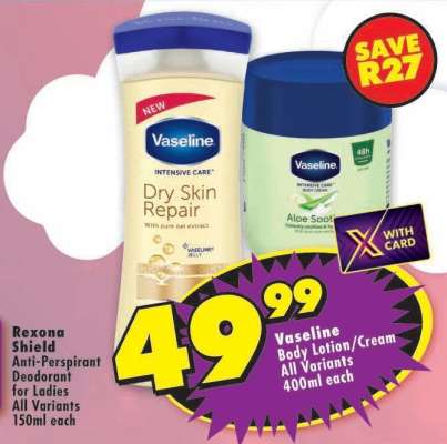 Vaseline Body Lotion/Cream All Variants 400ml each