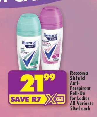Rexona Shield Anti-Perspirant Roll-On for Ladies