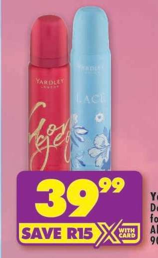 Yardley Body Spray