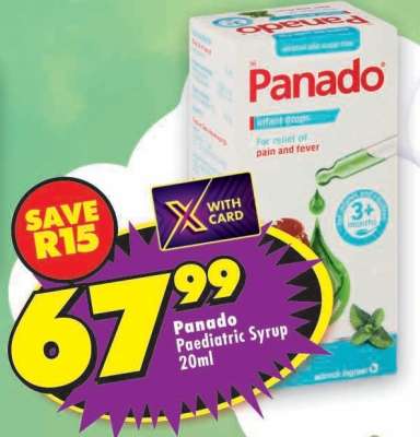 Panado Paediatric Syrup 20ml