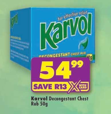 Karvol Decongestant Chest Rub-50g