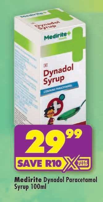 Medirite Dynadol Paracetamol Syrup 100ml