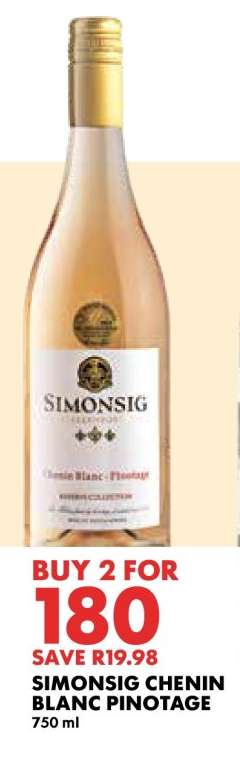 SIMONSIG CHENIN BLANC PINOTAGE