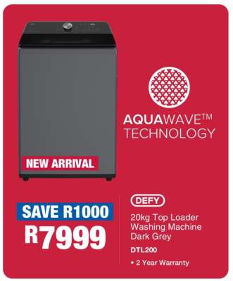 DEFY 20kg Top Loader Washing Machine