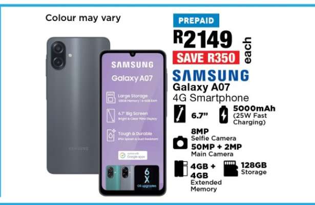 Samsung Galaxy A07 4G Smartphone