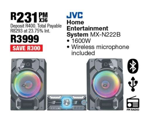 JVC Home Entertainment System MX-N222B