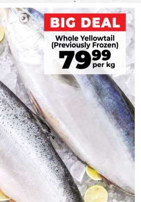 Whole Yellowtail (Previously Frozen)