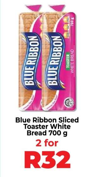 Blue Ribbon Sliced Toaster White Bread 700 g