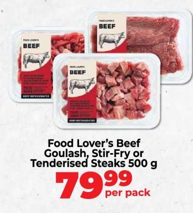 Food Lover’s Beef Goulash, Stir-Fry or Tenderised Steaks