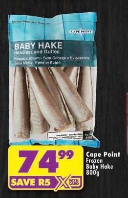 CAPE POINT FROZEN BABY HAKE 800g