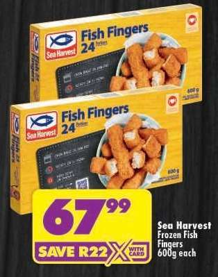 Sea Harvest Frozen Fish Fingers 600g each