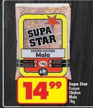 SUPA STAR FROZEN CHICKEN MALA 1kg