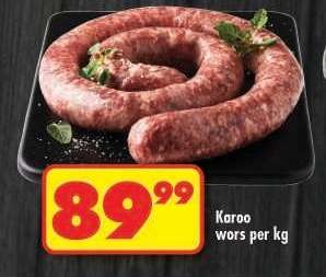 KAROO WORS per kg
