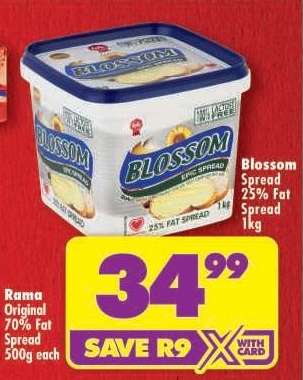 Blossom Spread 25% Fat Spread 1kg