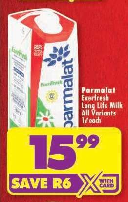 Parmalat Everfresh Long Life Milk All Variants