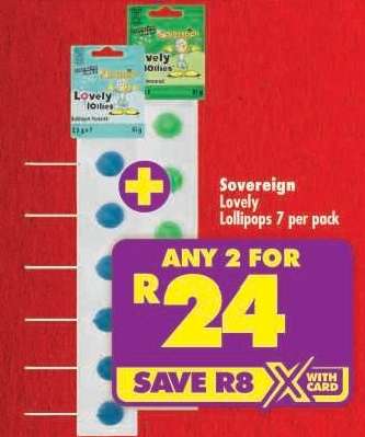 Sovereign Lovely Lollipops 7 per pack