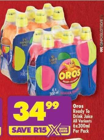Oros Ready to Drink Juice
