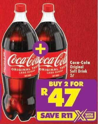 COCA-COLA ORIGINAL SOFT DRINK 2ℓ