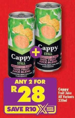 CAPPY FRUIT JUICE all variants 330ml