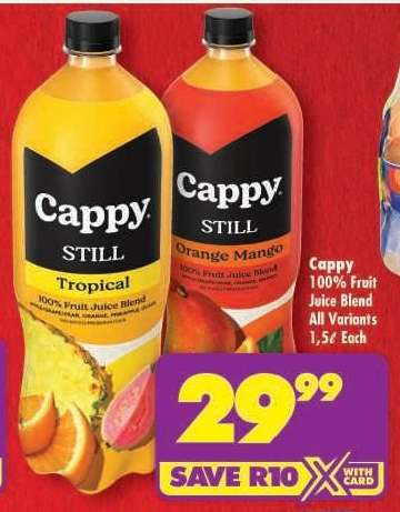 Cappy 100% Fruit Juice Blend All Variants