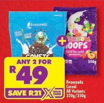 FROOZELS CEREAL all variants 320g/350g