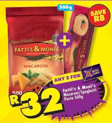 Fatti's & Moni's Macaroni/Spaghetti Pasta 500g