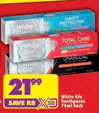 White Glo Toothpaste 75ml Each