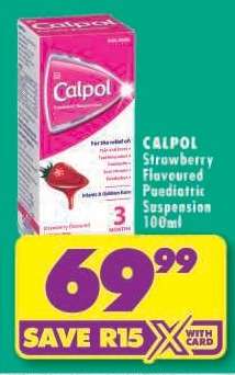 CALPOL Strawberry Flavoured Paediatric Suspension 100ml