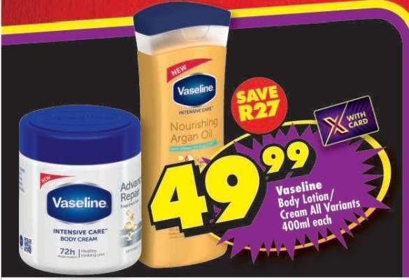Vaseline Body Lotion/Cream All Variants 400ml each