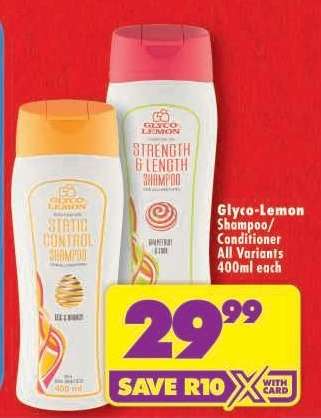 GLYCO-LEMON SHAMPOO/CONDITIONER all variants 400ml each