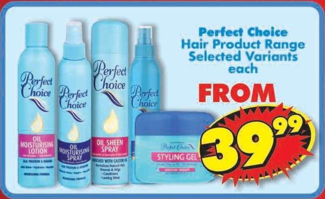 PERFECT CHOICE HAIR PRODUCT RANGE
