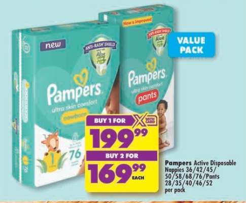 Pampers Active Disposable Nappies