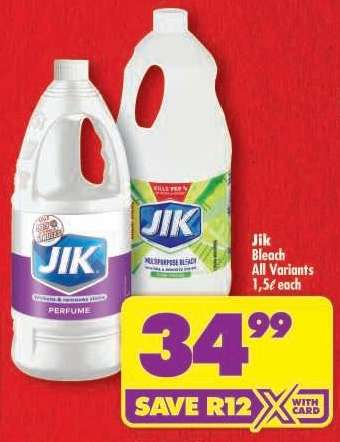 JIK BLEACH all variants 1,5ℓ each