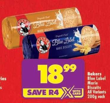 Bakers Blue Label Marie Biscuits