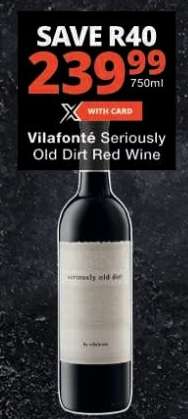 Vilafonté Seriously Old Dirt Red Wine