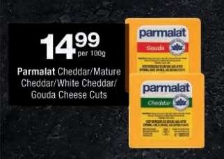 Parmalat Cheddar/Mature Cheddar/White Cheddar/Gouda Cheese Cuts