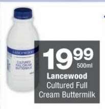 Lancewood Cultured Full Cream Buttermilk