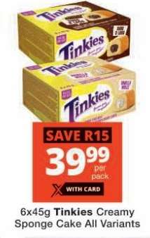 TINKIES CREAMY SPONGE CAKE