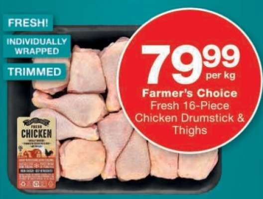 Farmer's Choice Fresh 16-Piece Chicken Drumstick & Thighs