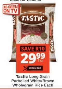 Tastic Long Grain Parboiled White/Brown Wholegrain Rice Each